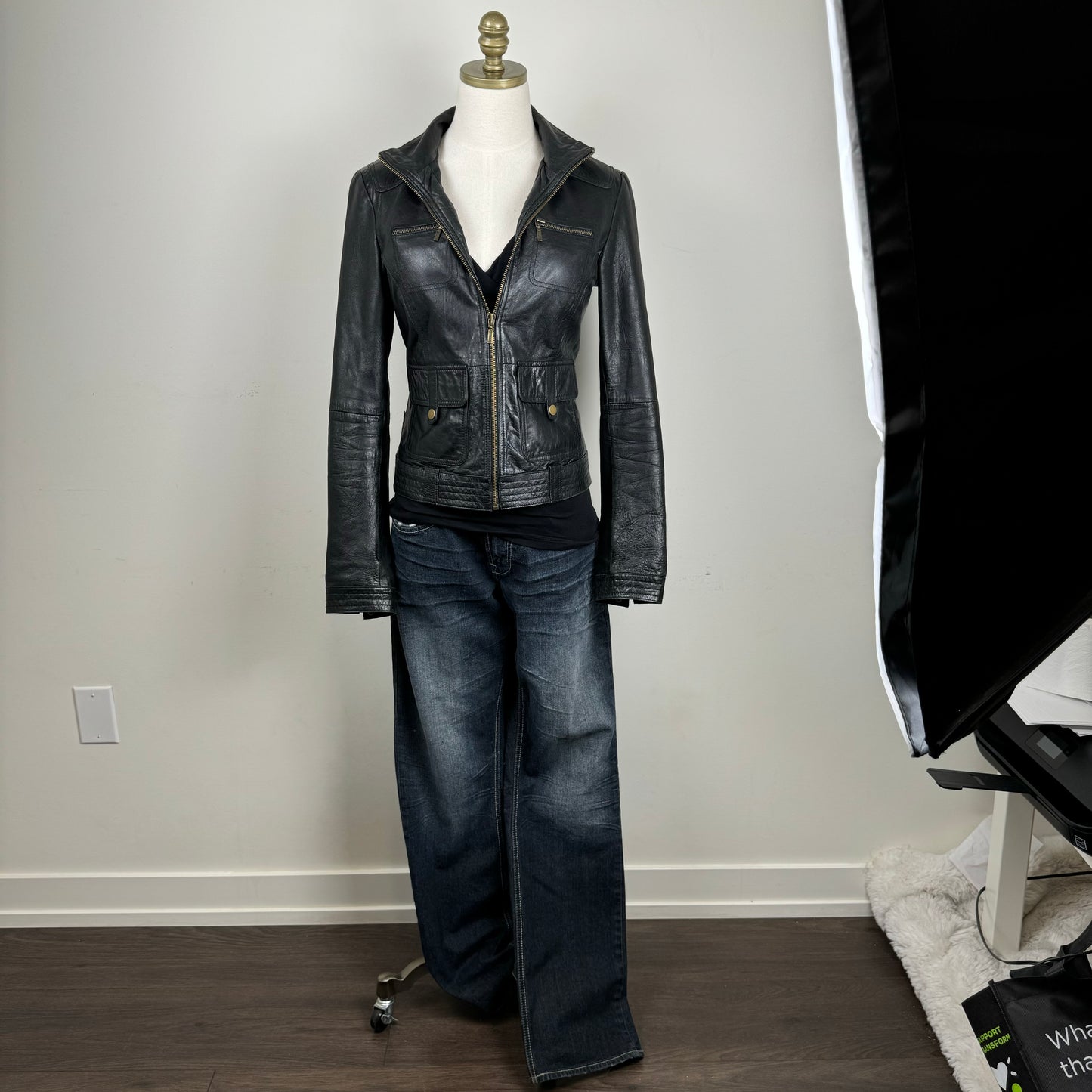 Black Fitted Moto Jacket