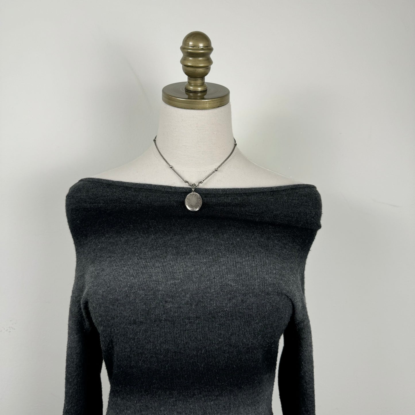 Off Shoulder Ombre Gradient Knit Sweater