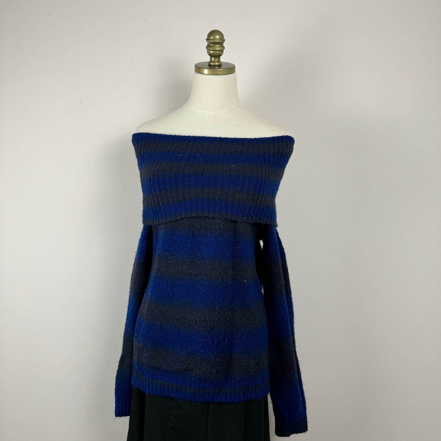 Vintage Gradient Off The Shoulder Soft Knit Sweater