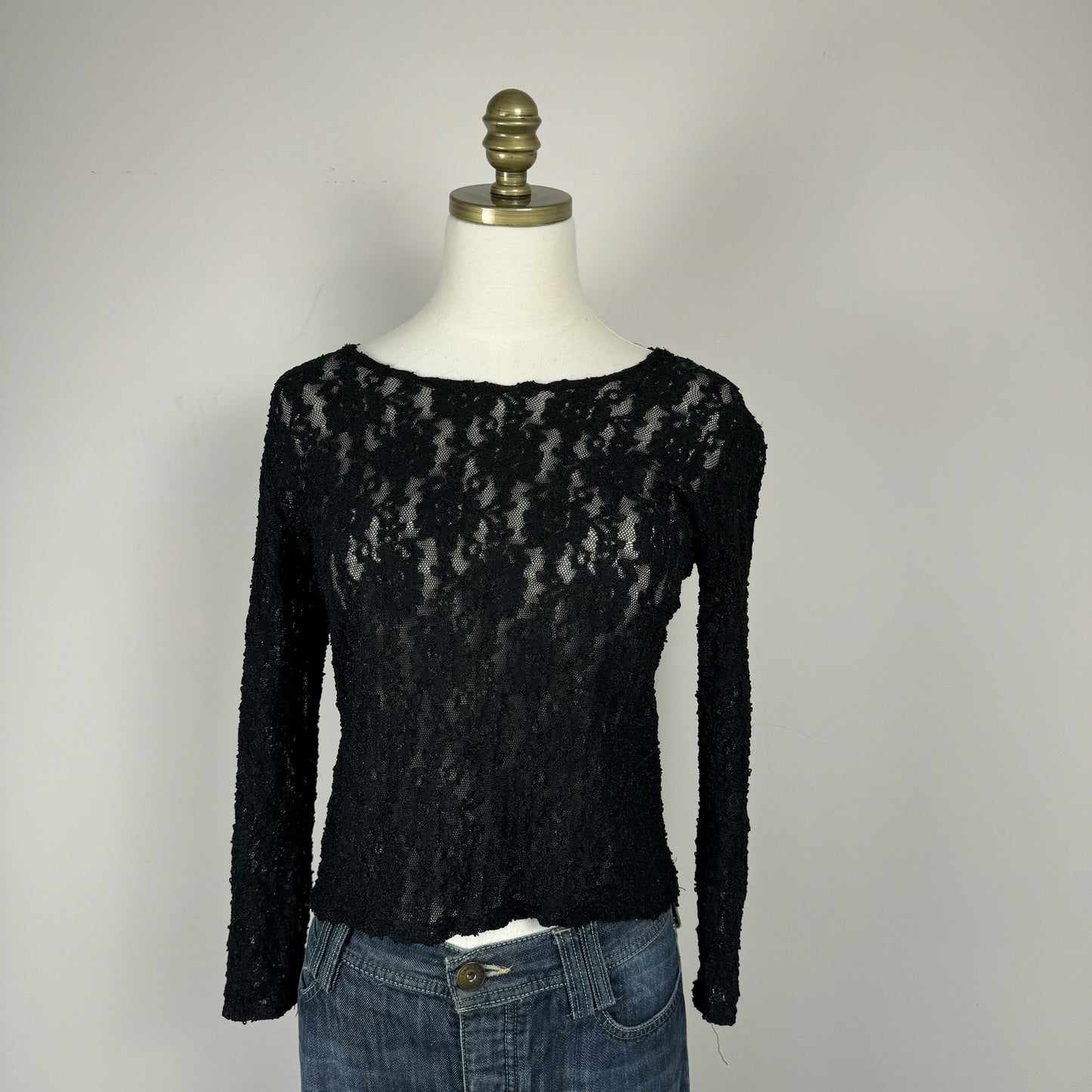 Vintage Black Lace Top
