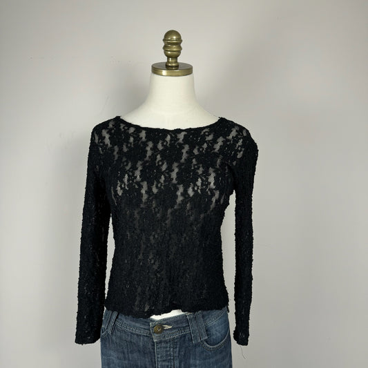 Vintage Black Lace Top