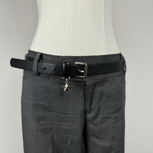 Tommy Black Leather Belt