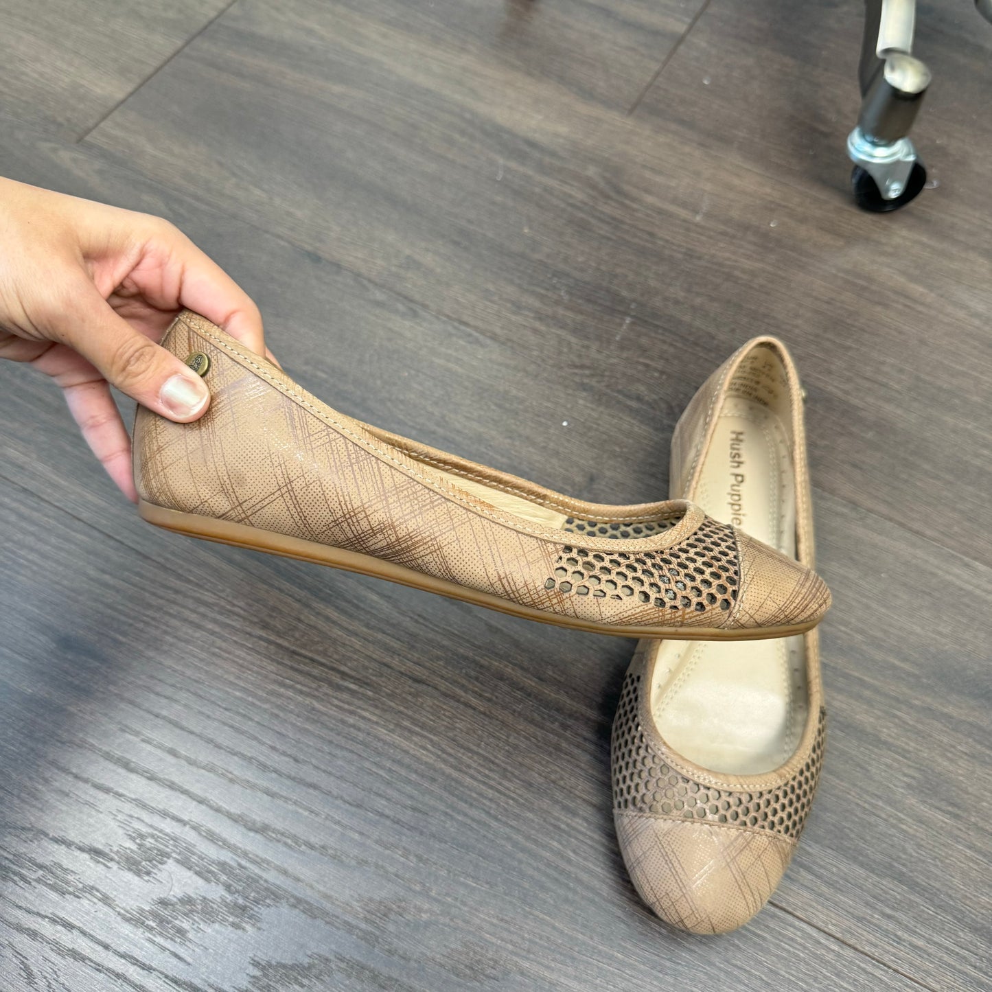 Brown Plaid Ballet Flats (US6.5)