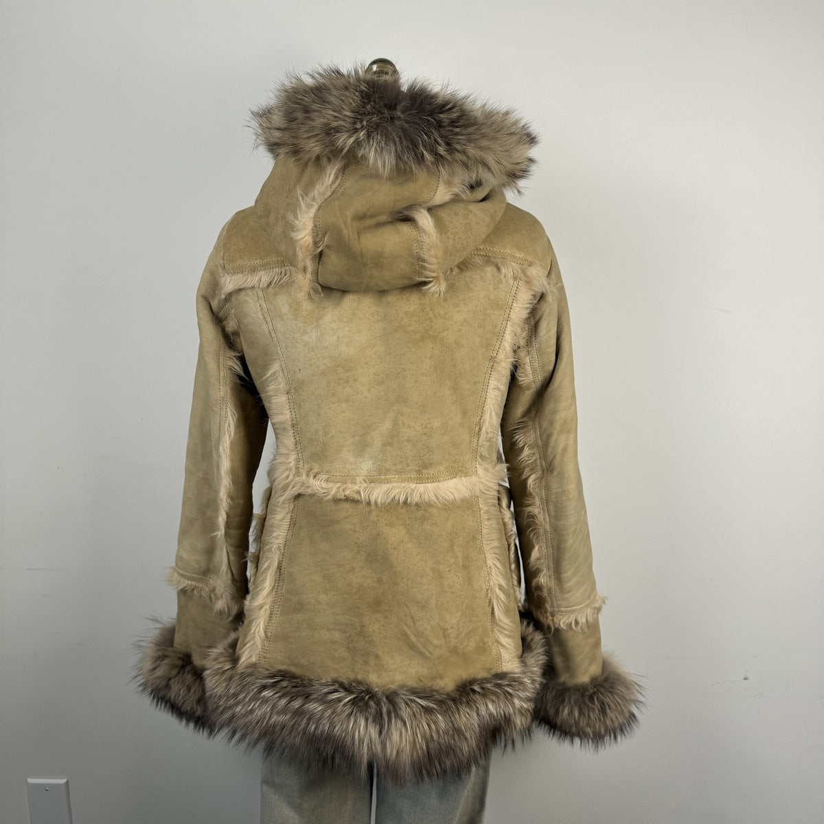 Vintage Prada Suede Afghan Jacket with Genuine Fur Trim – view 8