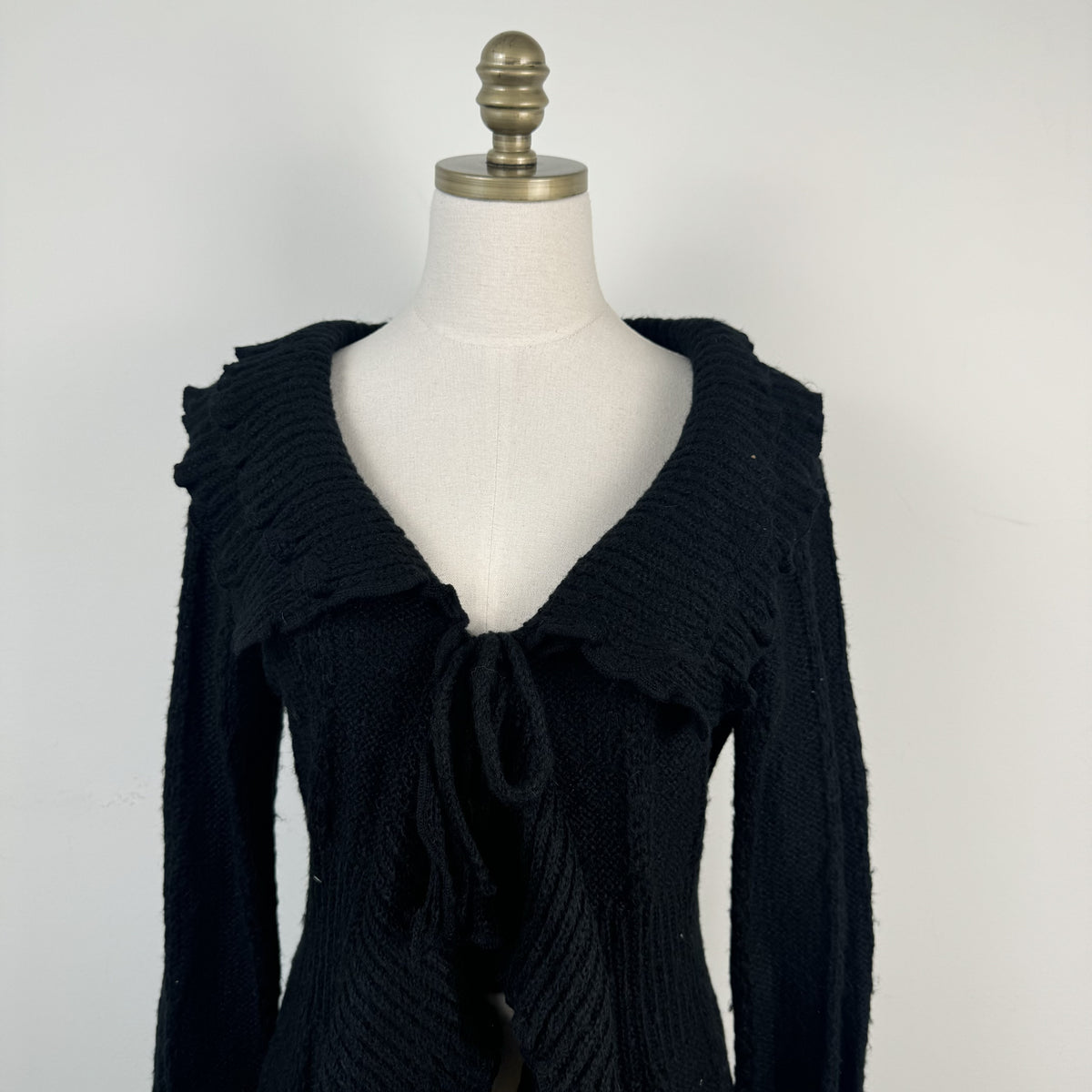 Joe Browns Black Ruffled Bell Sleeve Open Front Cardigan – view 2