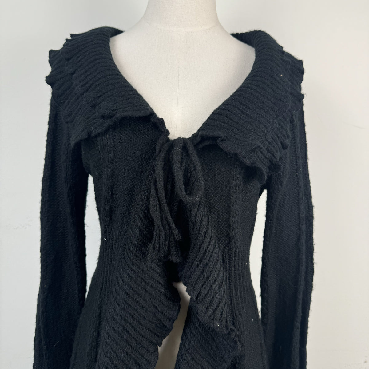 Joe Browns Black Ruffled Bell Sleeve Open Front Cardigan – view 4