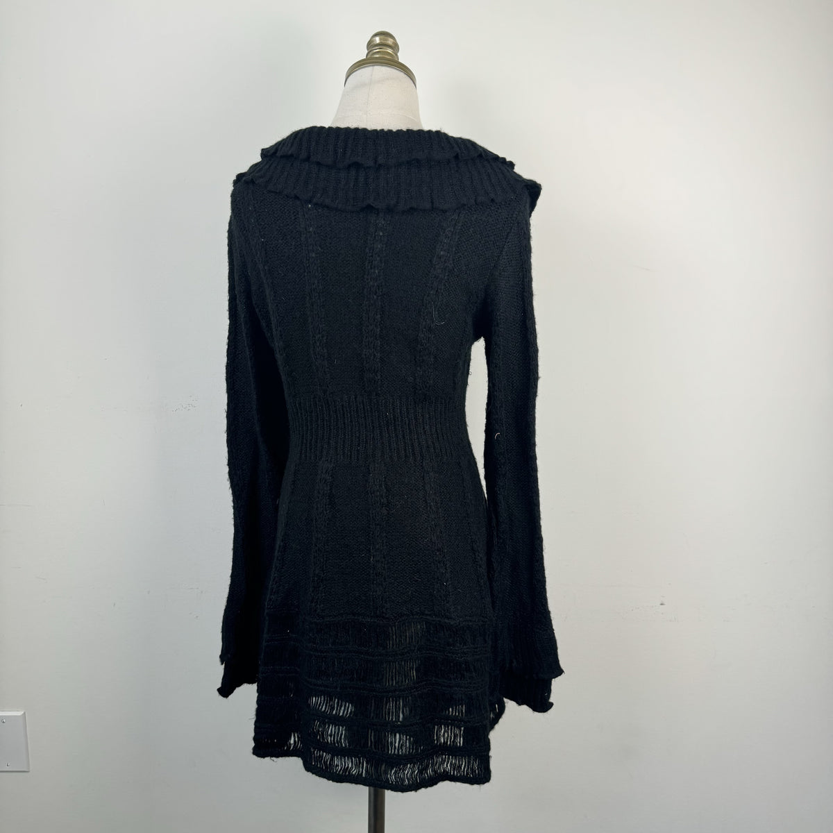 Joe Browns Black Ruffled Bell Sleeve Open Front Cardigan – view 6