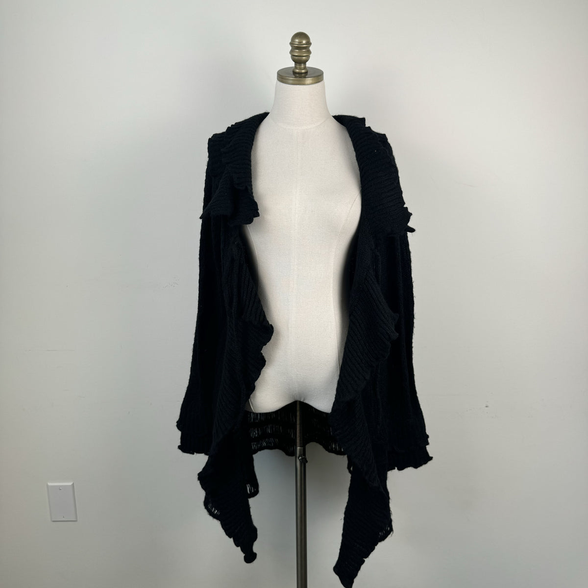 Joe Browns Black Ruffled Bell Sleeve Open Front Cardigan – view 8