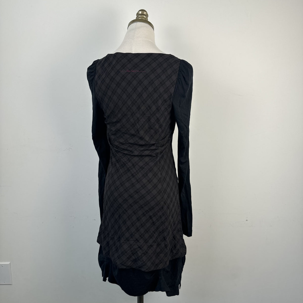 Cop Copine Vintage Plaid Midi Dress with Boat Neck – view 6