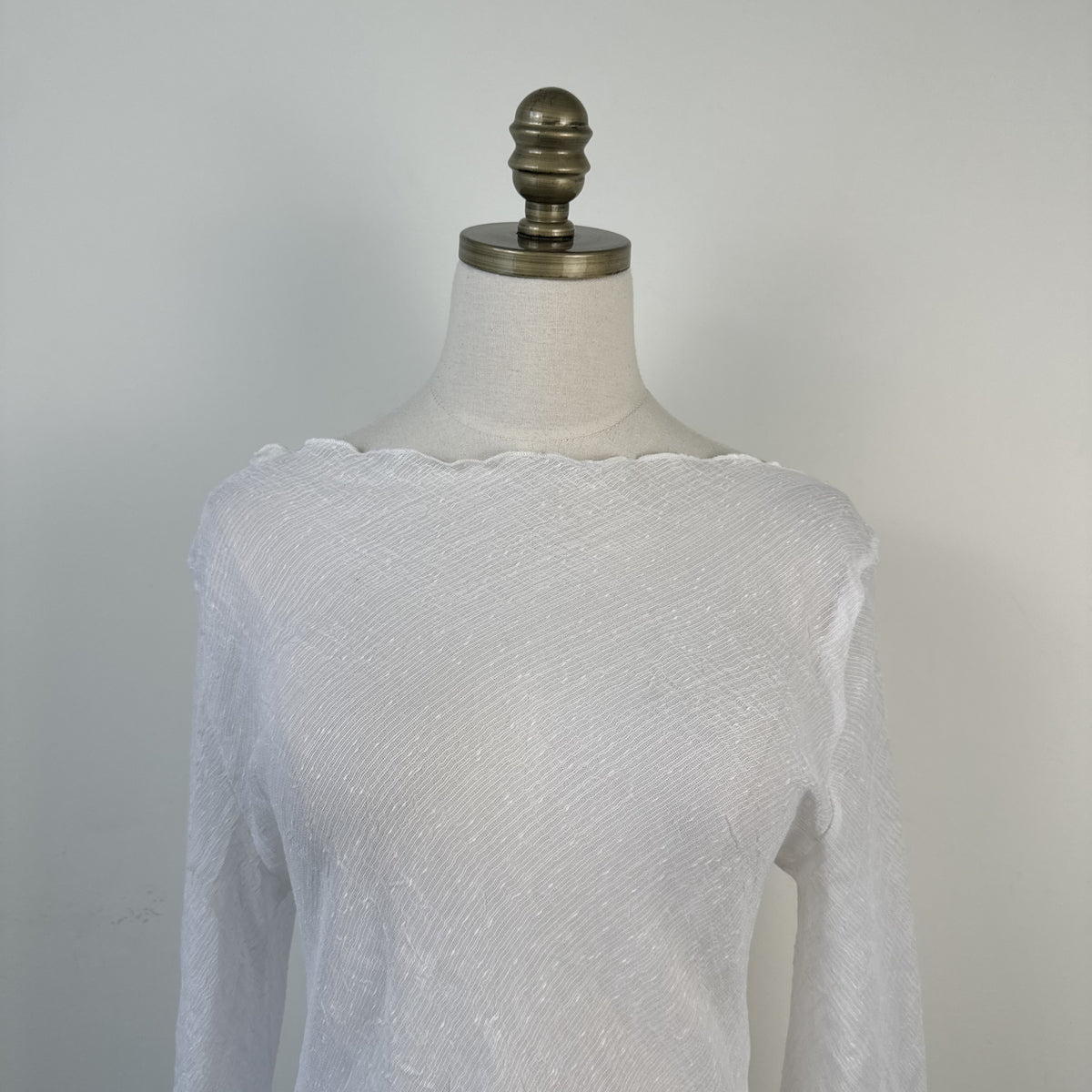 Dolce & Gabbana White Semi Sheer Off Shoulder Bell Sleeve Top – view 8
