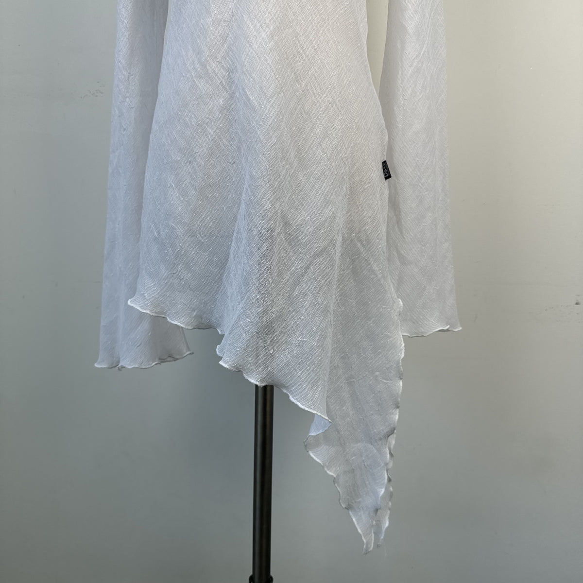 Dolce & Gabbana White Semi Sheer Off Shoulder Bell Sleeve Top – view 9