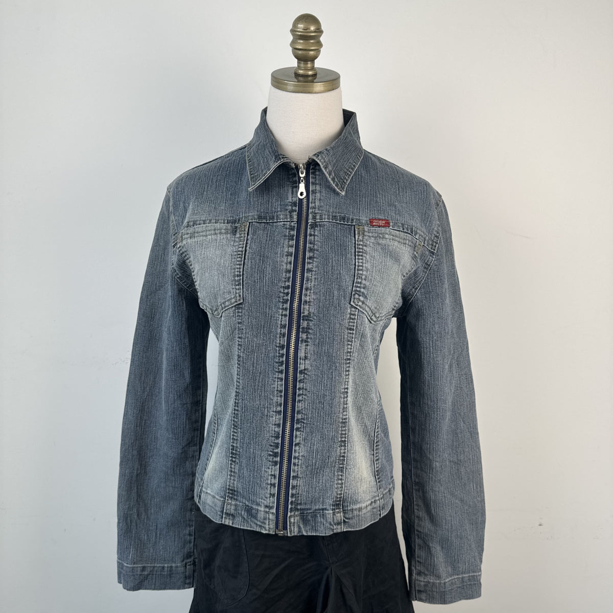 Vintage Miss Sixty Zip Up Denim Jacket – view 3