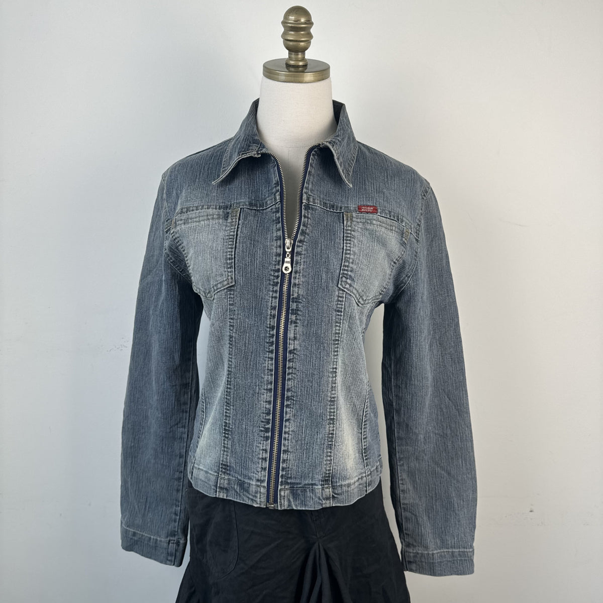 Vintage Miss Sixty Zip Up Denim Jacket – view 9