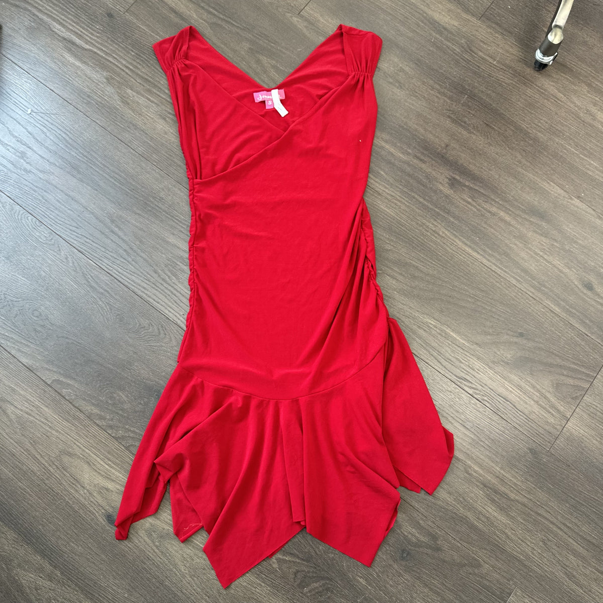 Vintage Jennyfer Red Ruched Babydoll Drop Waist Mini Dress – view 10
