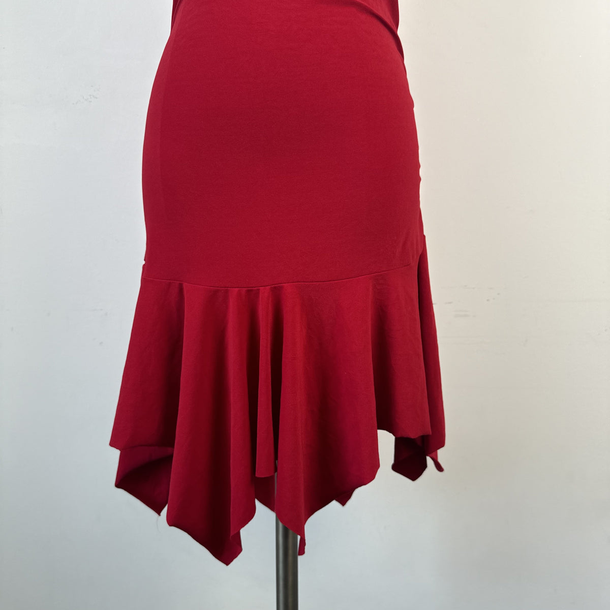 Vintage Jennyfer Red Ruched Babydoll Drop Waist Mini Dress – view 9