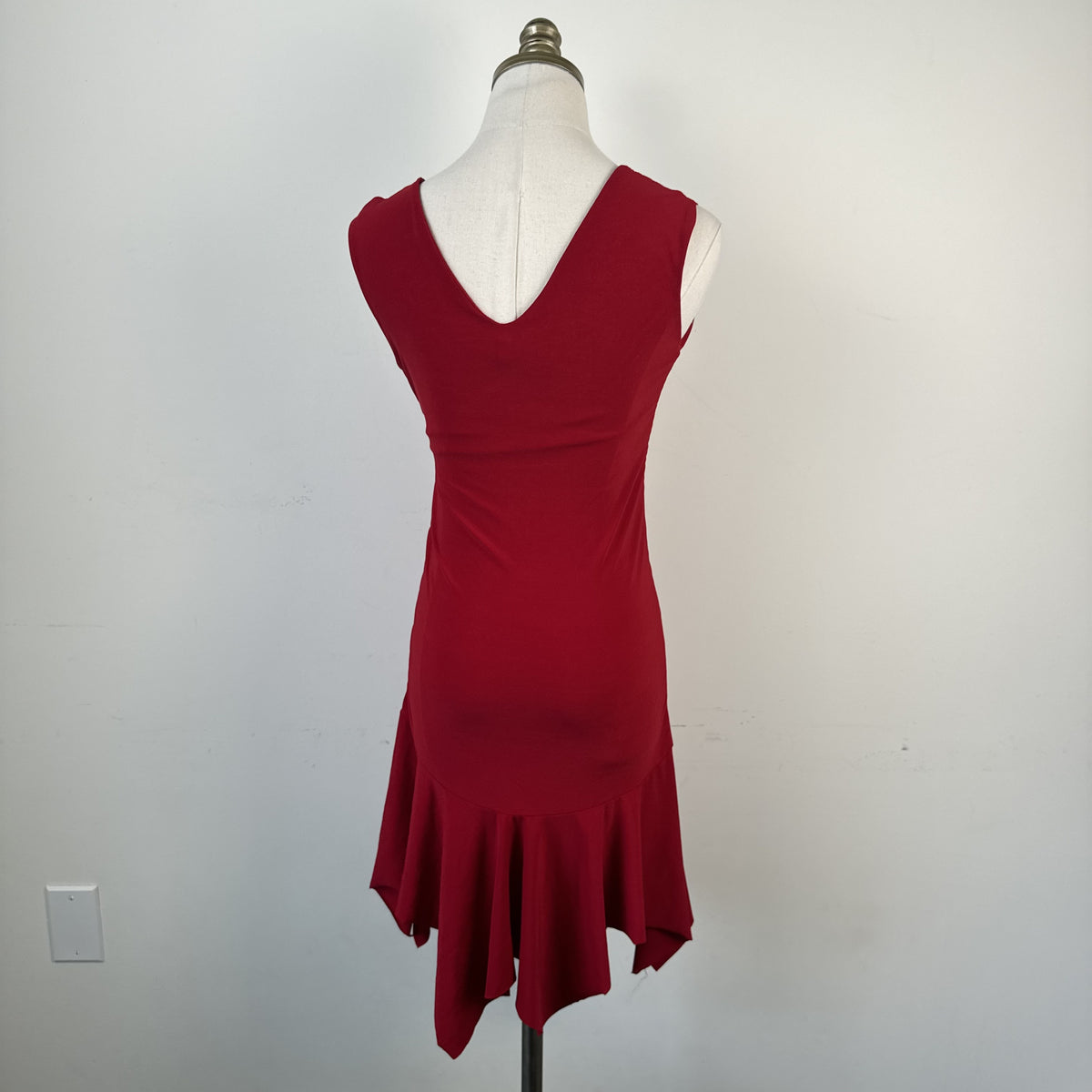 Vintage Jennyfer Red Ruched Babydoll Drop Waist Mini Dress – view 4