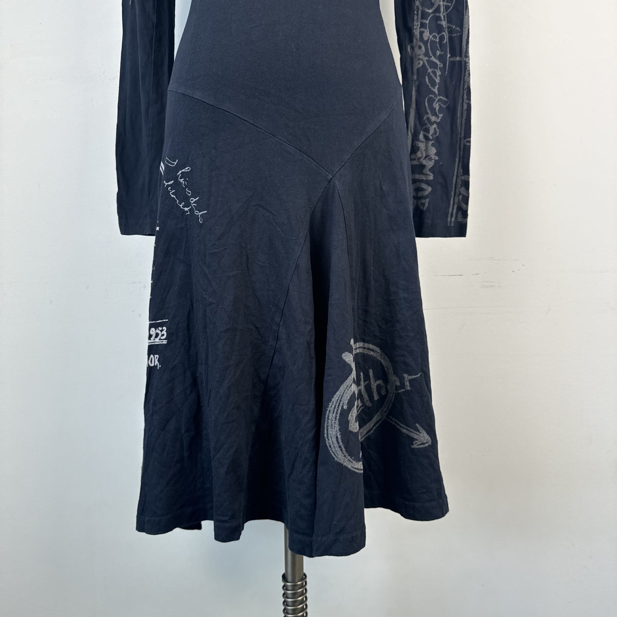 Desigual Vintage Black Graphic Print Babydoll Midi Dress – view 9