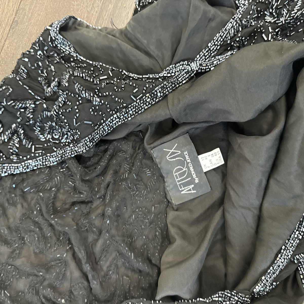 Vintage After Six Beaded Chiffon Backless High Neck Maxi Dress – view 10