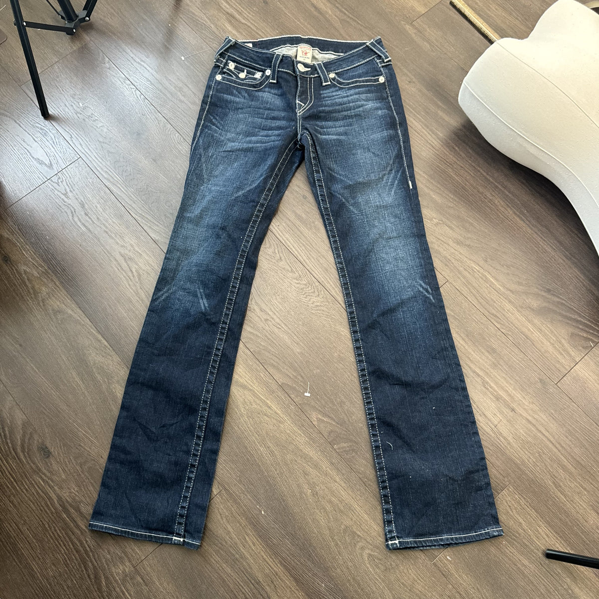 True Religion Dark Wash Low Rise Bootcut Jeans – view 11
