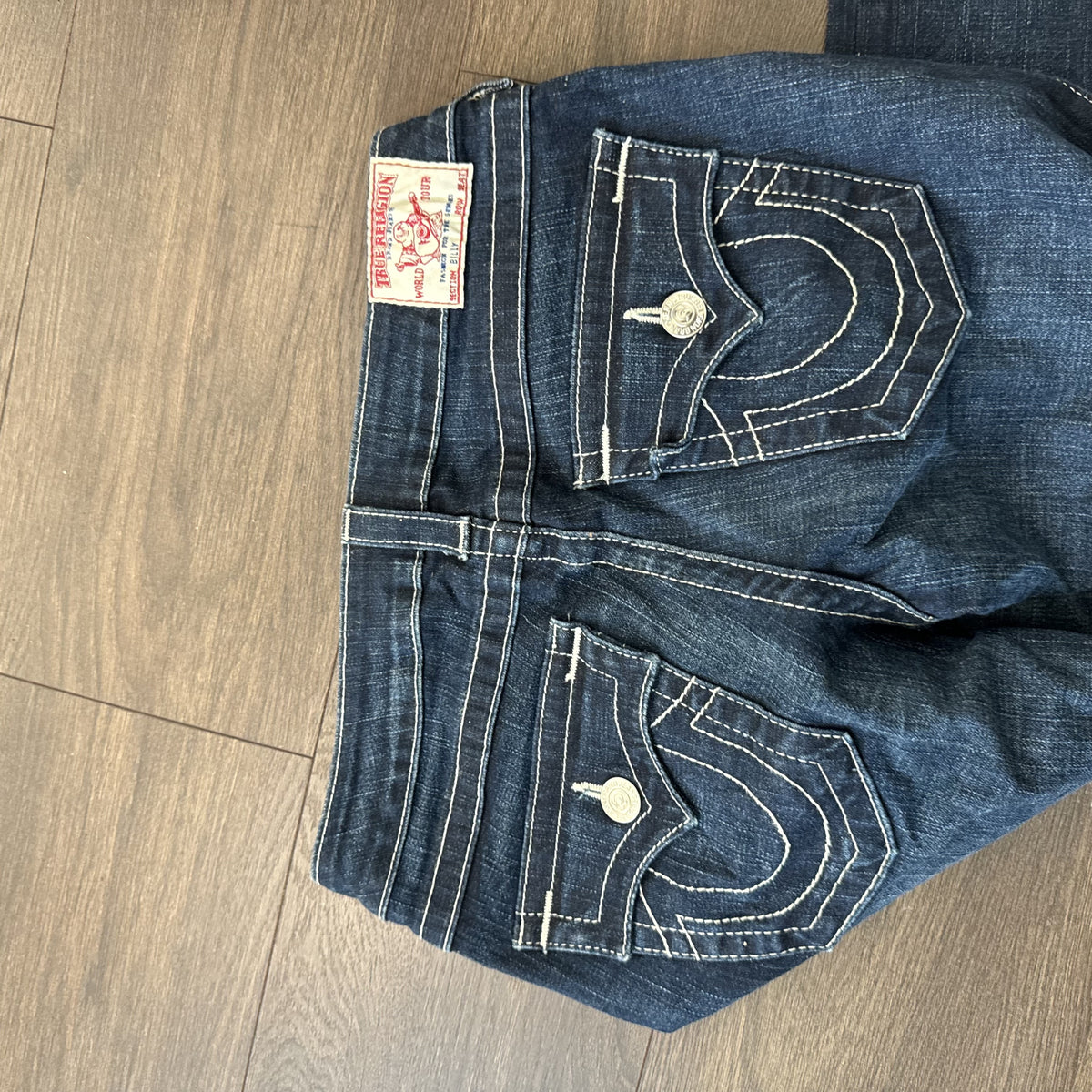 True Religion Dark Wash Low Rise Bootcut Jeans – view 6