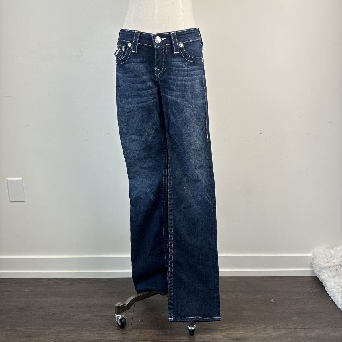 True Religion Dark Wash Low Rise Bootcut Jeans