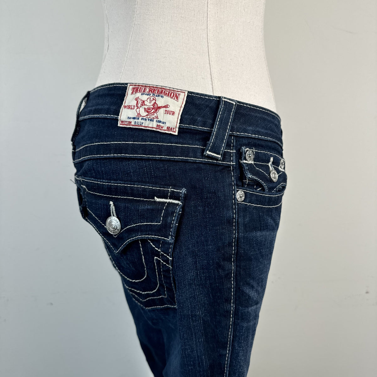 True Religion Dark Wash Low Rise Bootcut Jeans – view 8