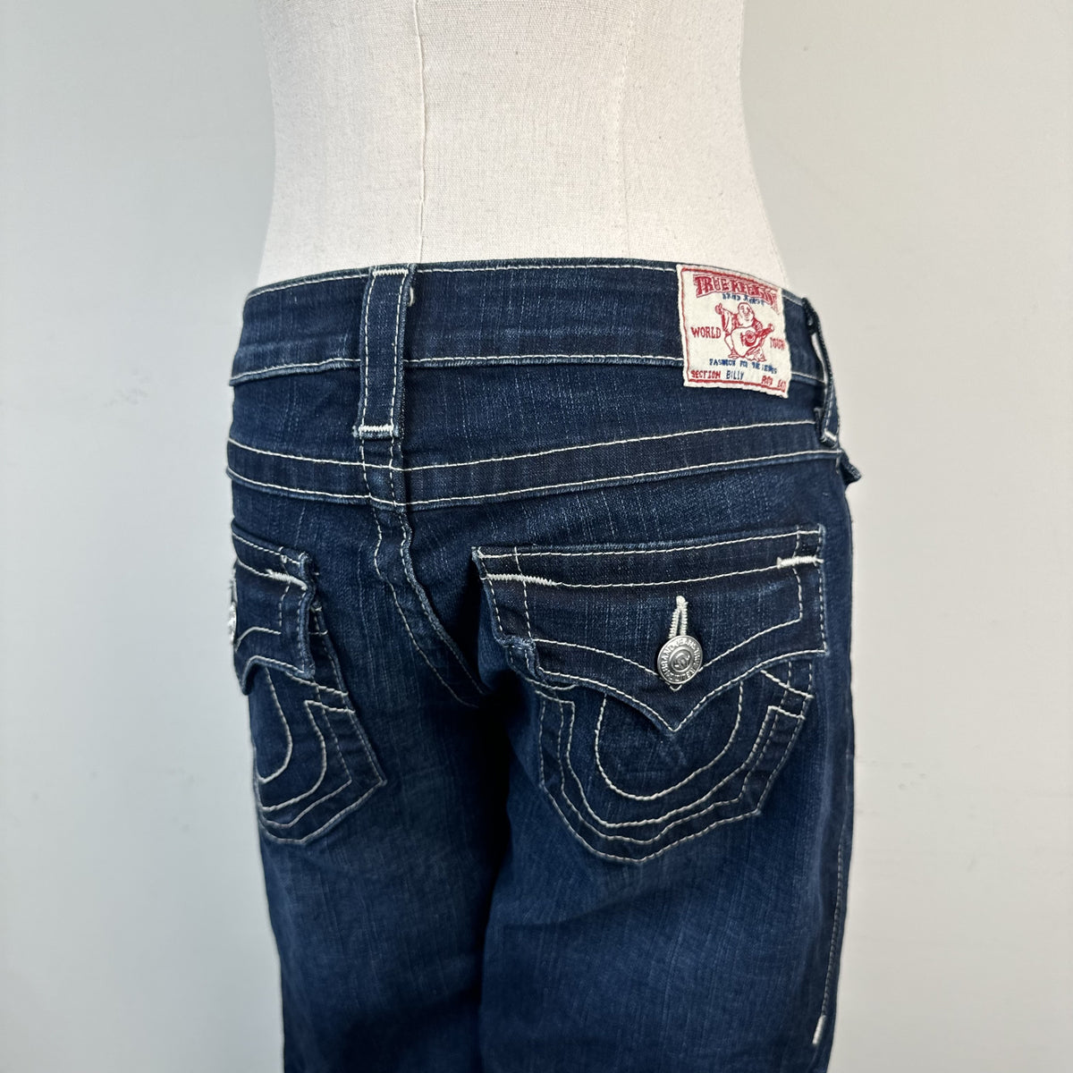 True Religion Dark Wash Low Rise Bootcut Jeans – view 9