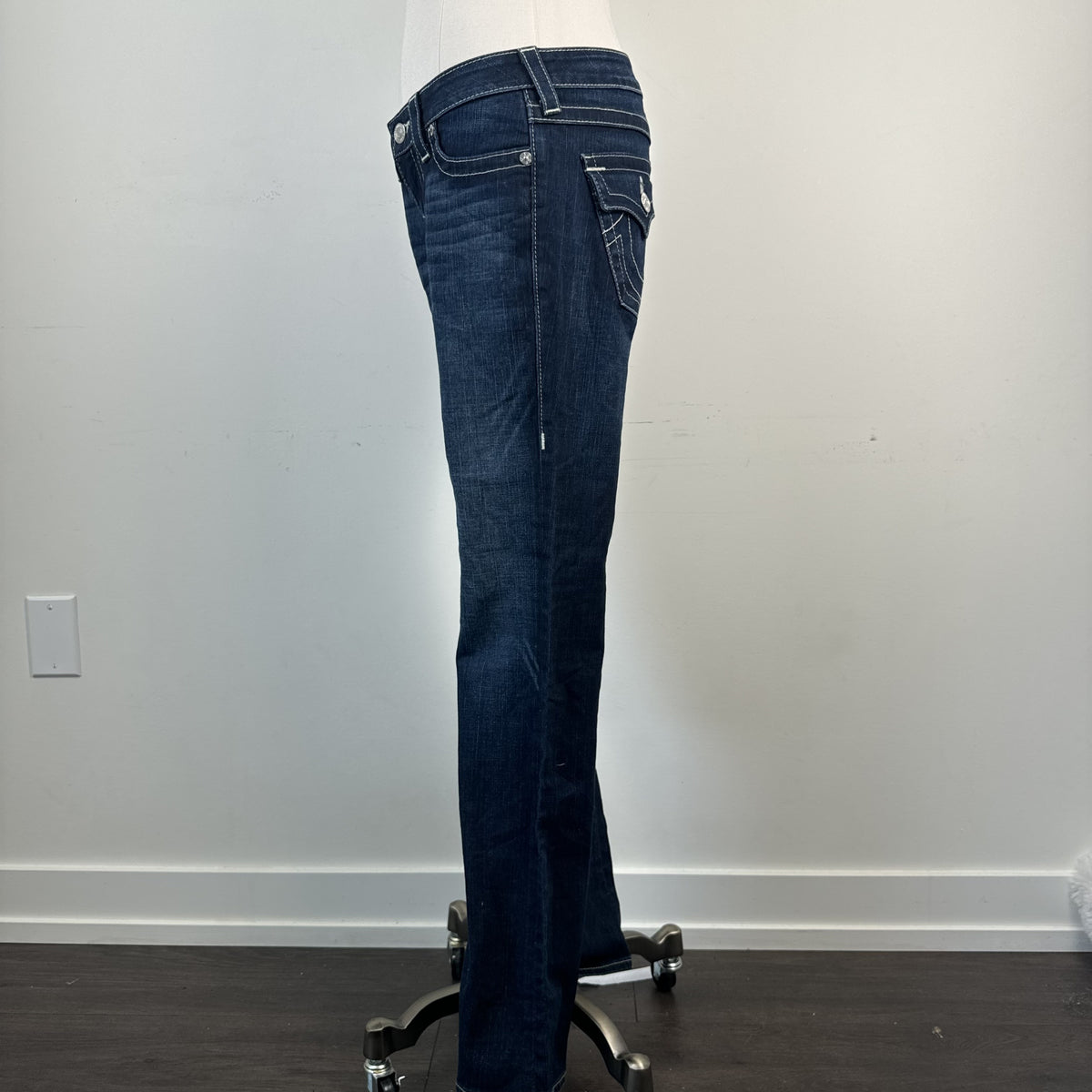 True Religion Dark Wash Low Rise Bootcut Jeans – view 4
