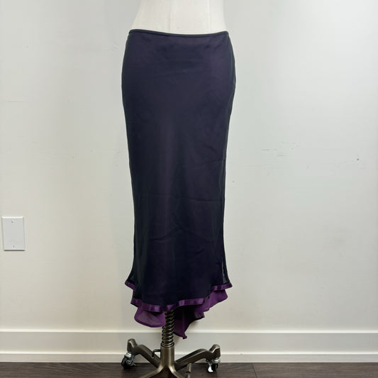 Vintage Dorothy Perkins Black Chiffon Mesh Overlay Midi Skirt
