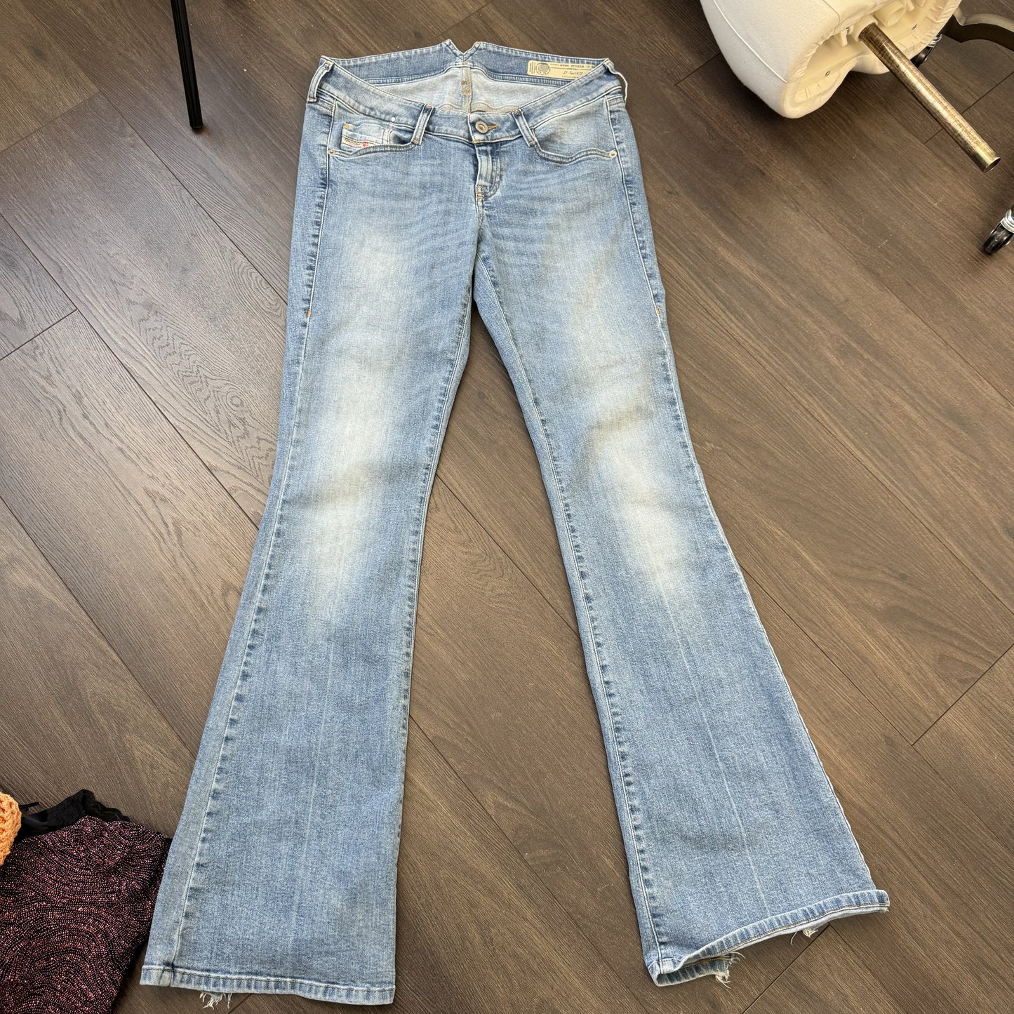 Diesel Light Wash Low Rise Bootcut Jeans – view 6