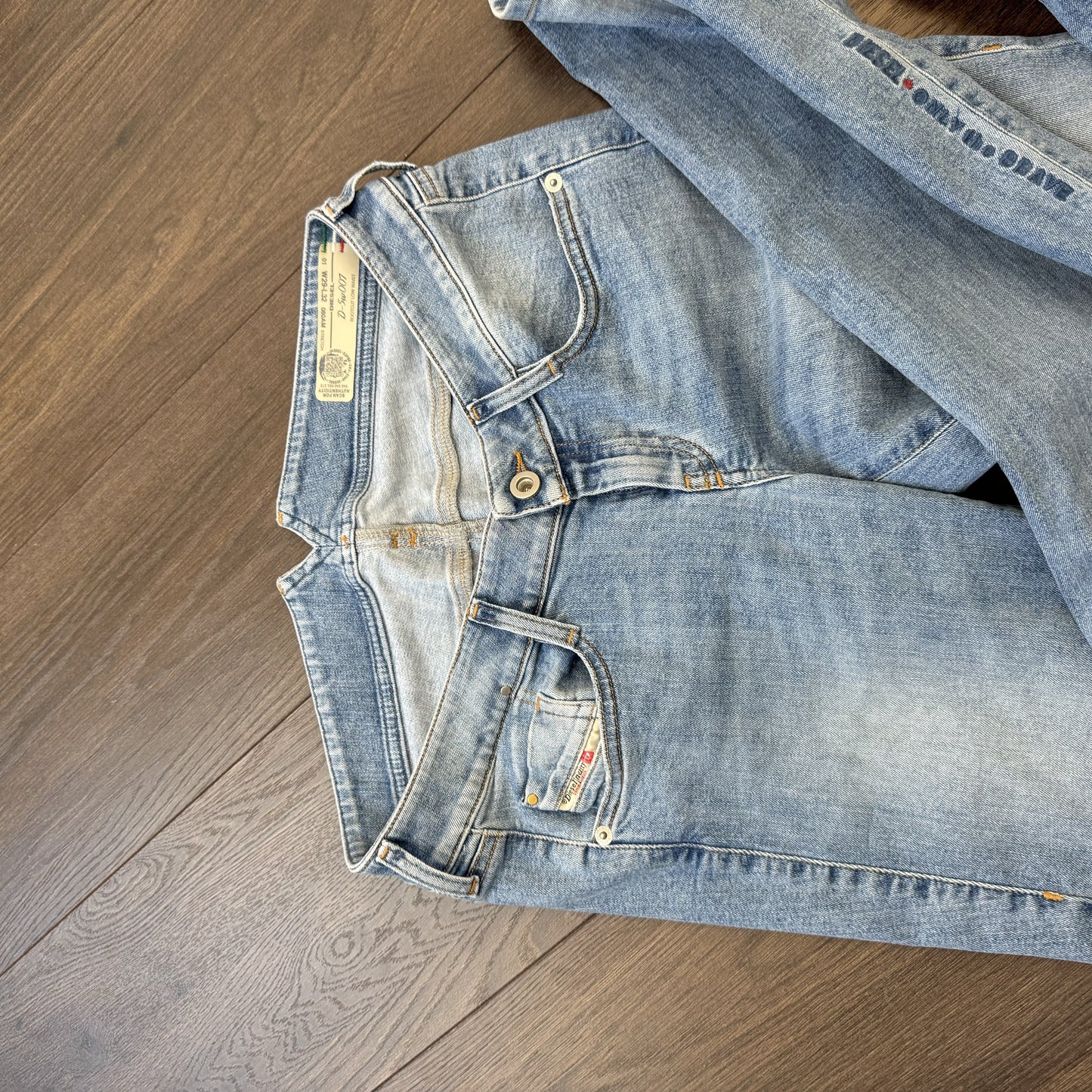 Diesel Light Wash Low Rise Bootcut Jeans – view 7