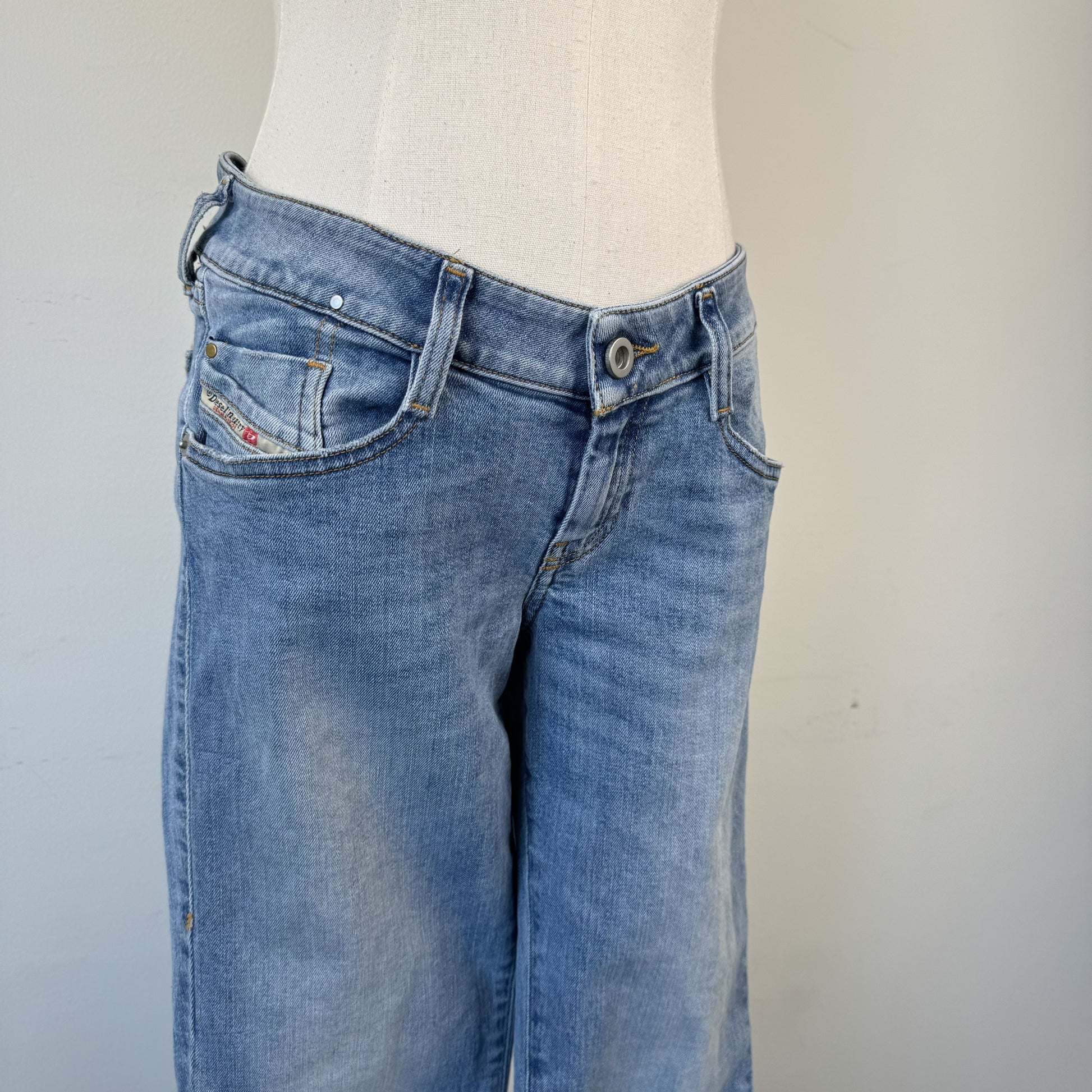 Diesel Light Wash Low Rise Bootcut Jeans – view 3