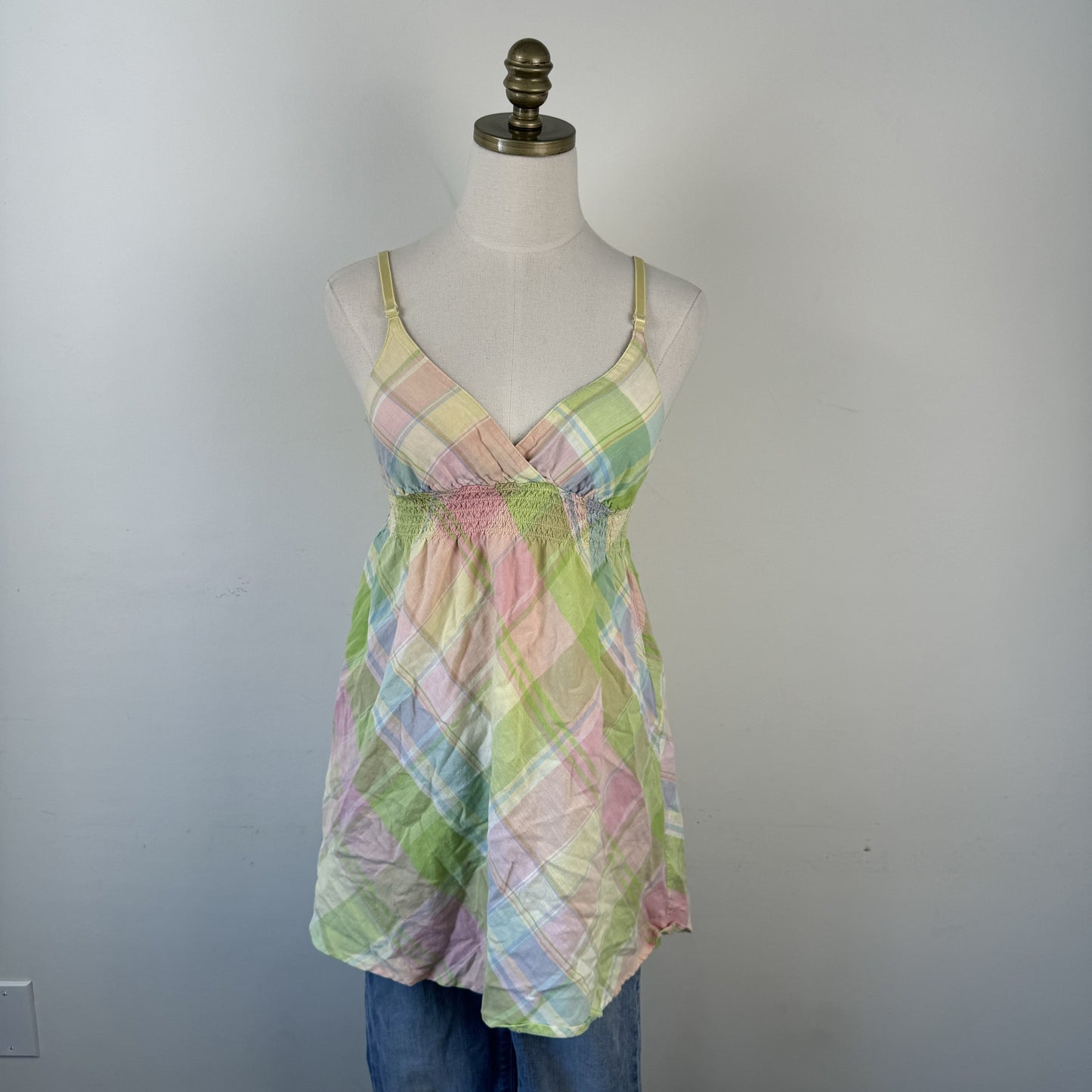 Pastel Plaid Babydoll Top – view 2