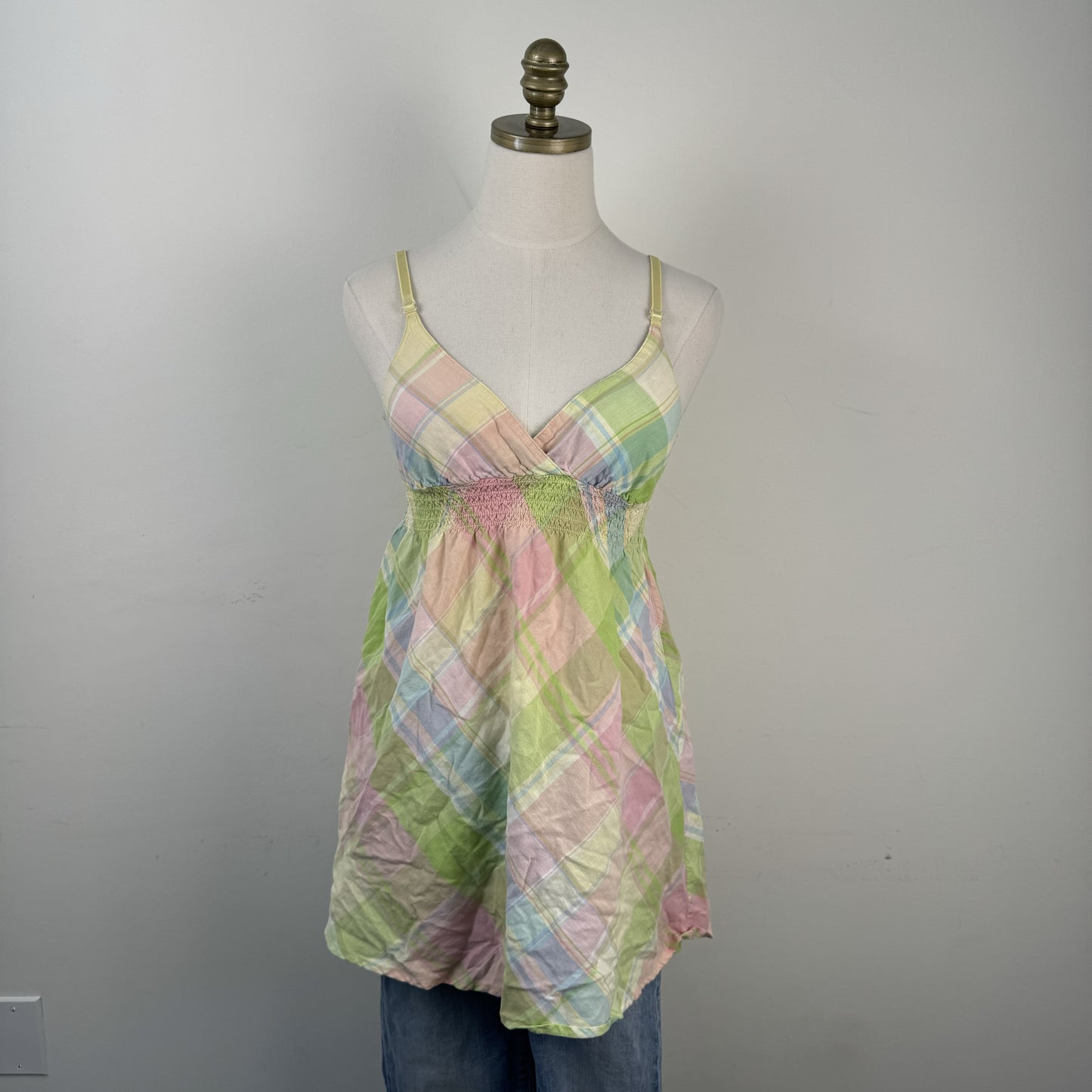 Pastel Plaid Babydoll Top – view 3