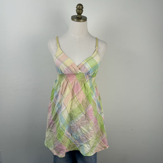 Pastel Plaid Babydoll Top – view 1