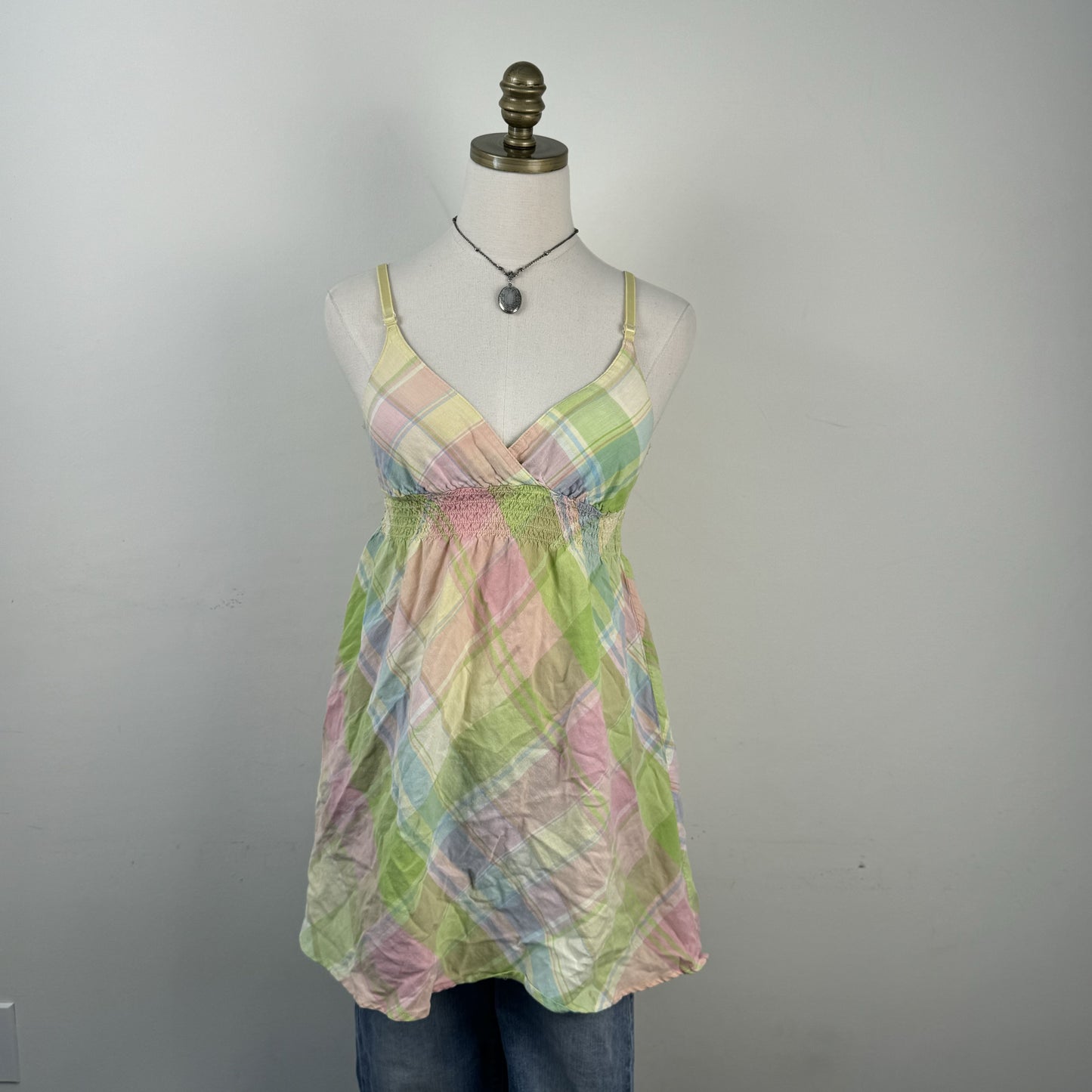 Pastel Plaid Babydoll Top – view 4