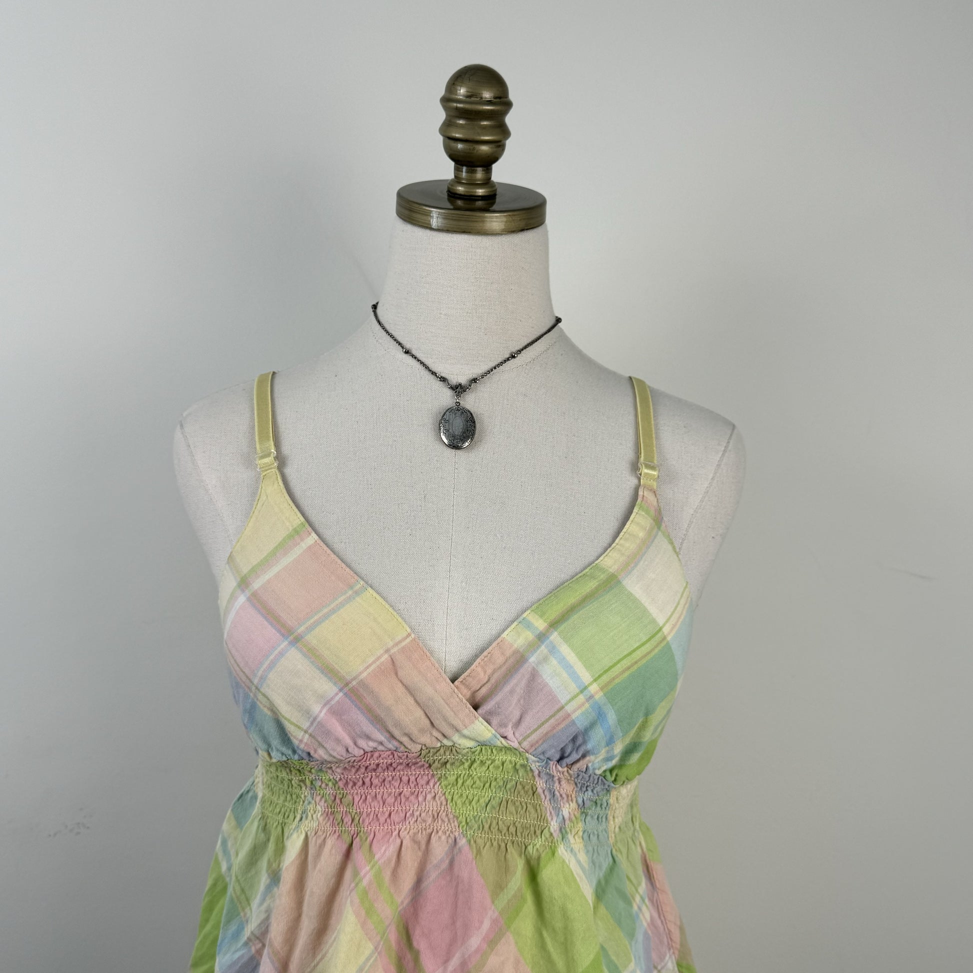 Pastel Plaid Babydoll Top – view 5