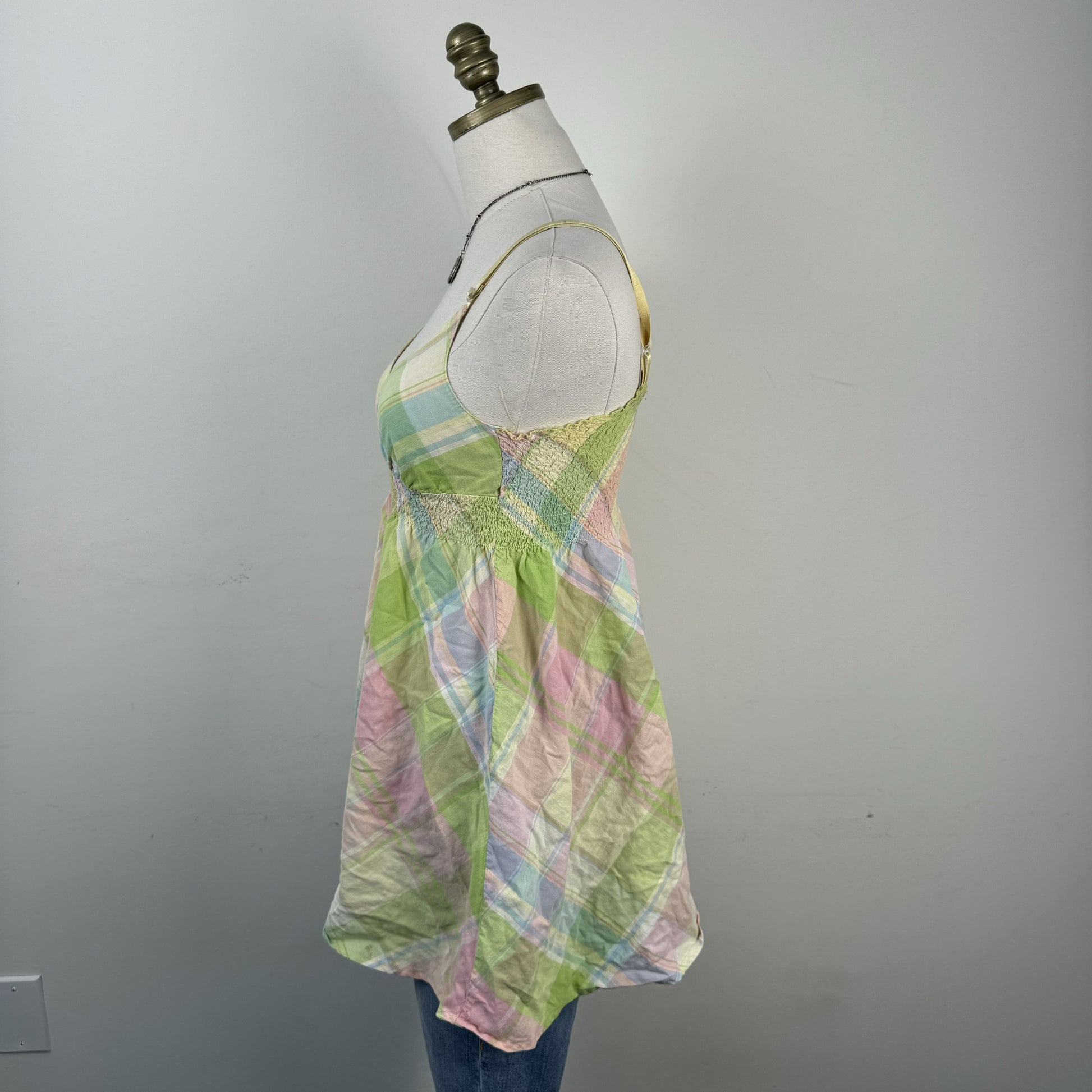 Pastel Plaid Babydoll Top – view 7