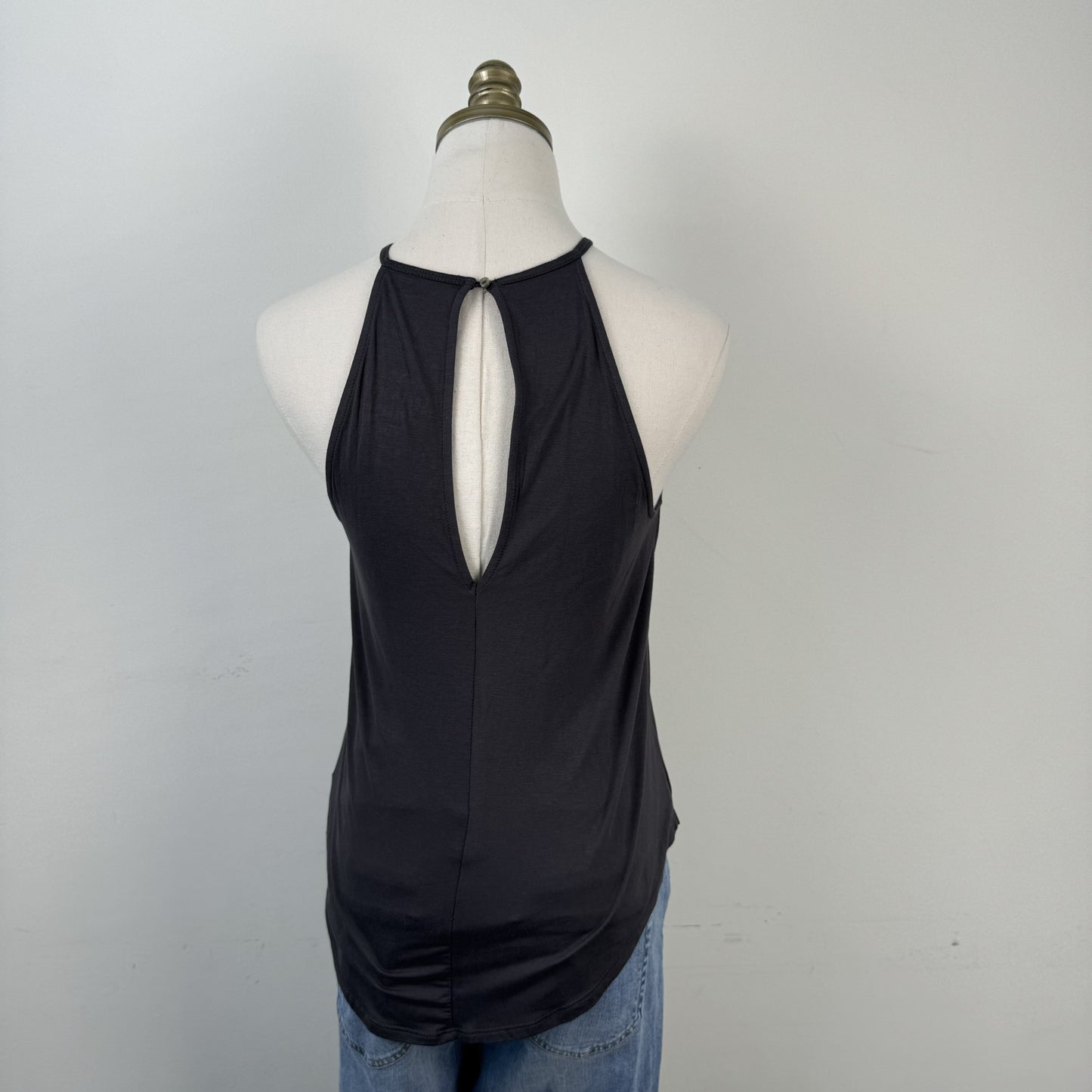 Dark Grey Crochet Halter Neck Top – view 6