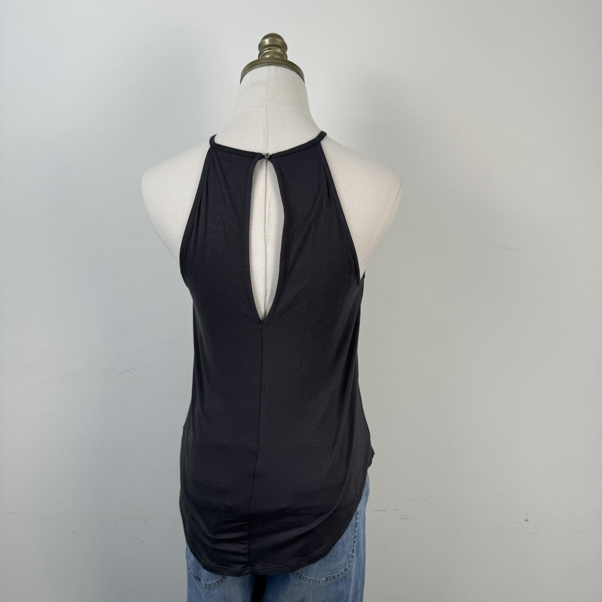 Dark Grey Crochet Halter Neck Top – view 6