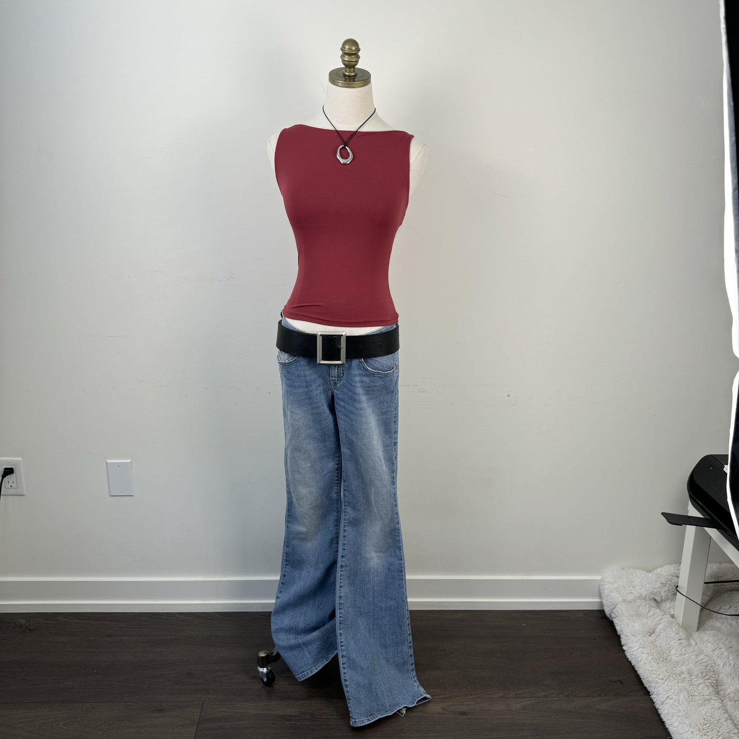 Vintage Boat Neck Sleeveless Top – view 5