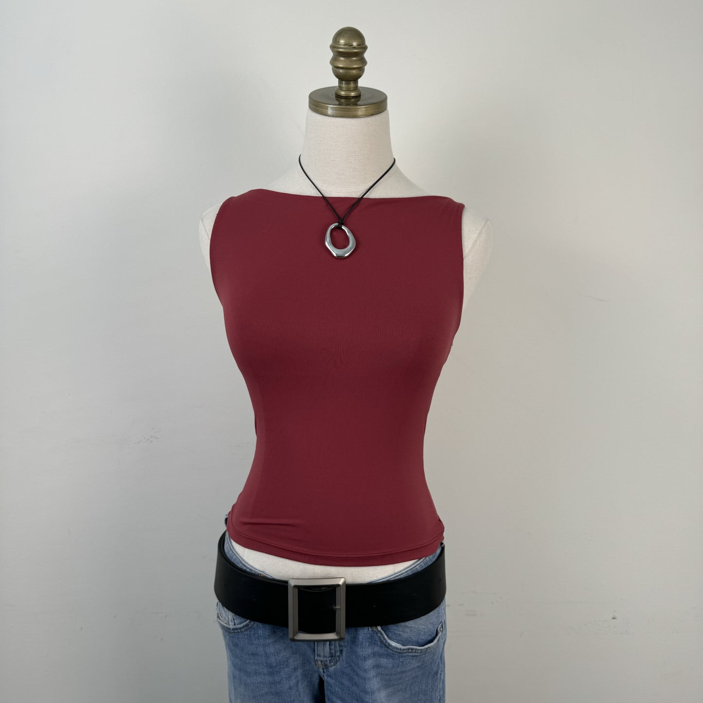 Vintage Boat Neck Sleeveless Top – view 6