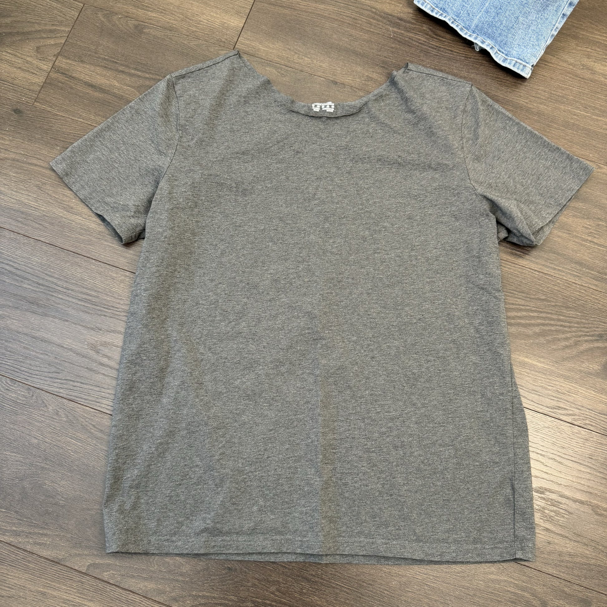 Dark Grey Oversized Off Shoulder Top – view 8