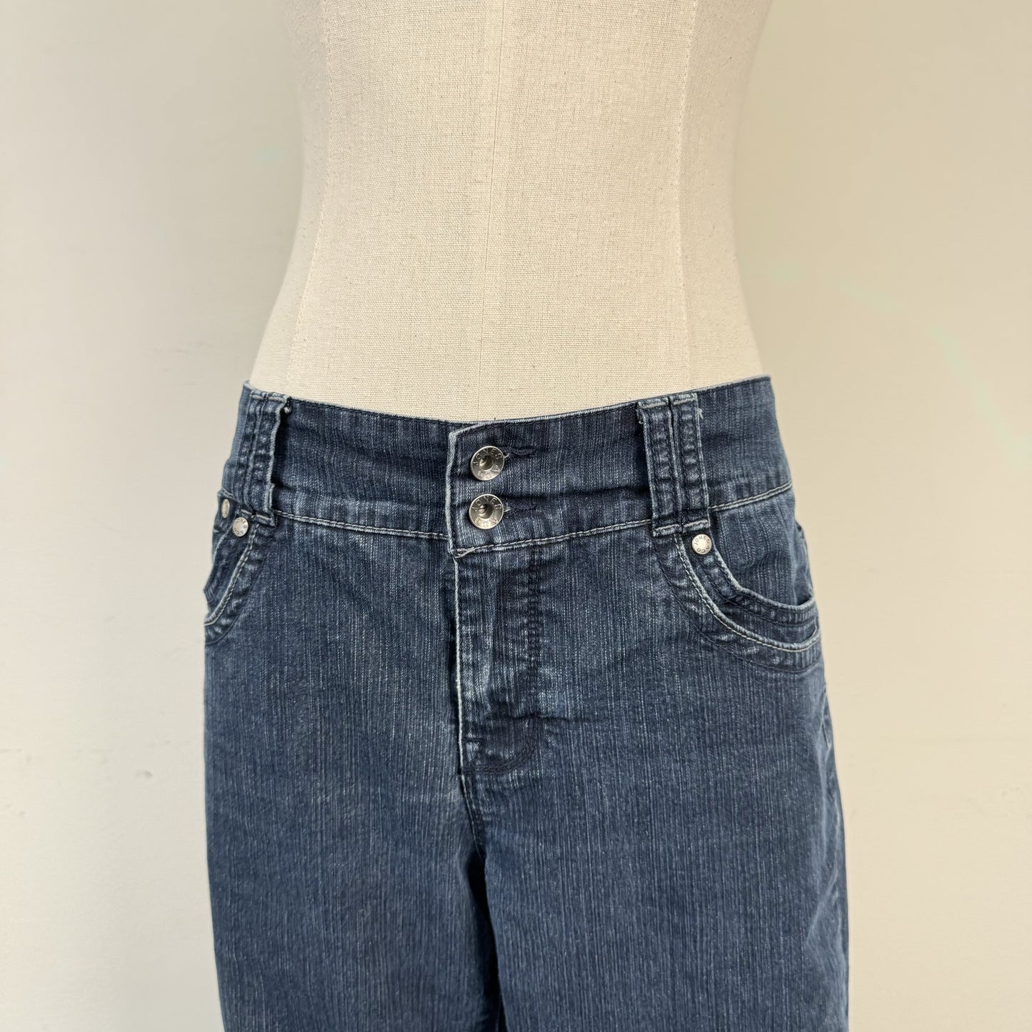 Dark Wash Denim Capris – view 3