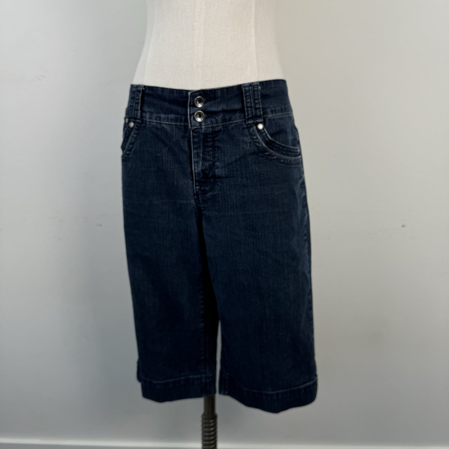 Dark Wash Denim Capris – view 4