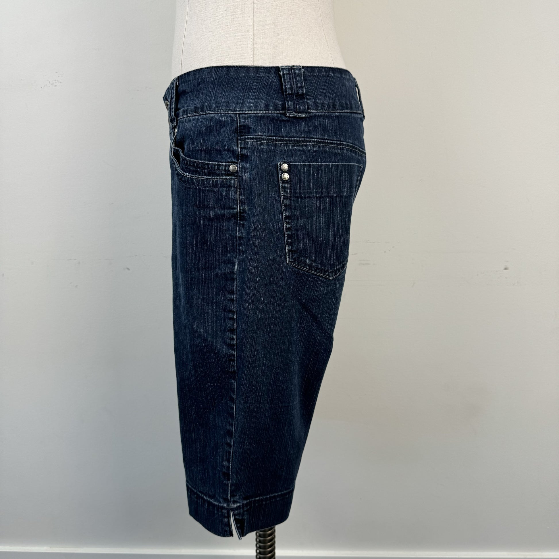 Dark Wash Denim Capris – view 5