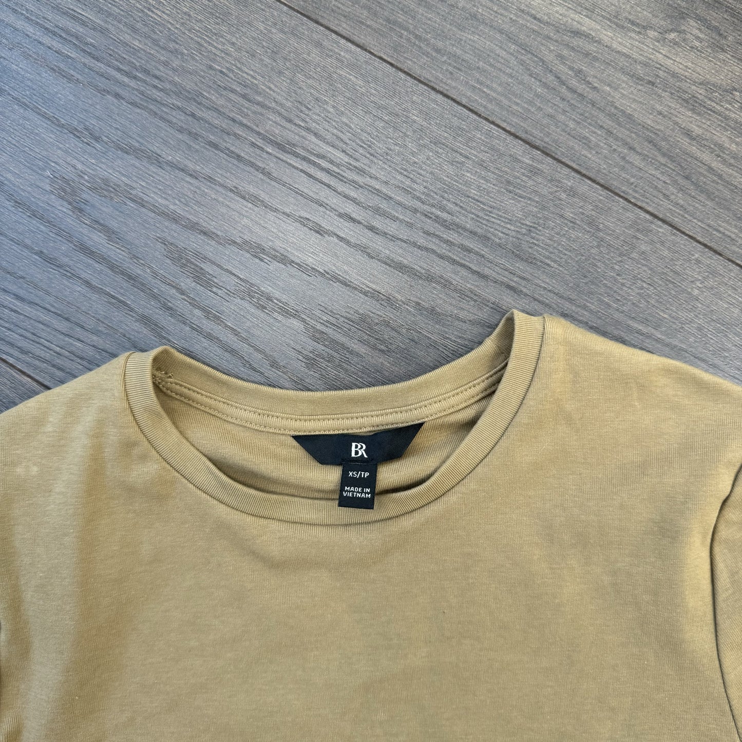 Khaki Fitted Short Sleeve Top – view 8