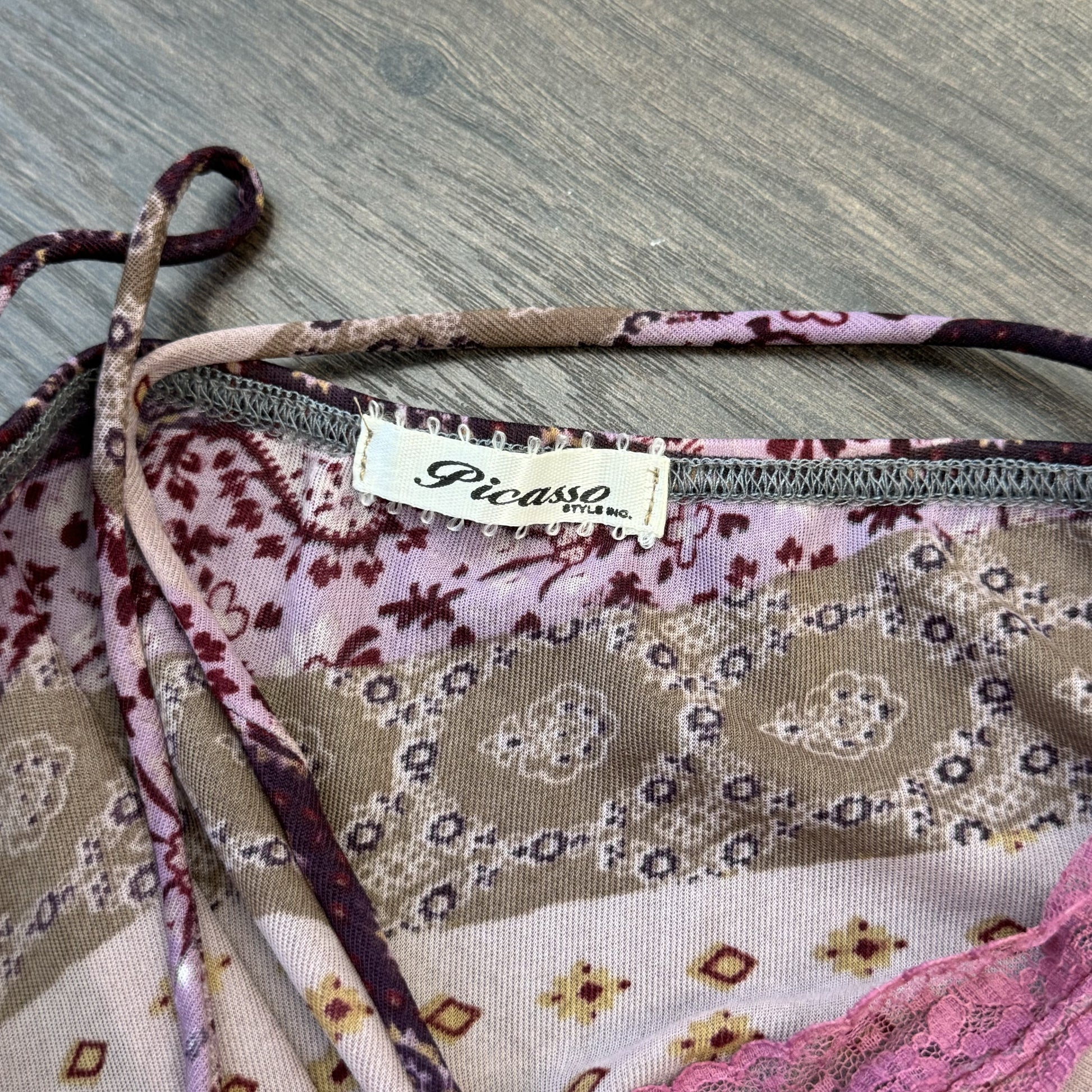 Vintage Mesh Paisley Babydoll Top – view 11