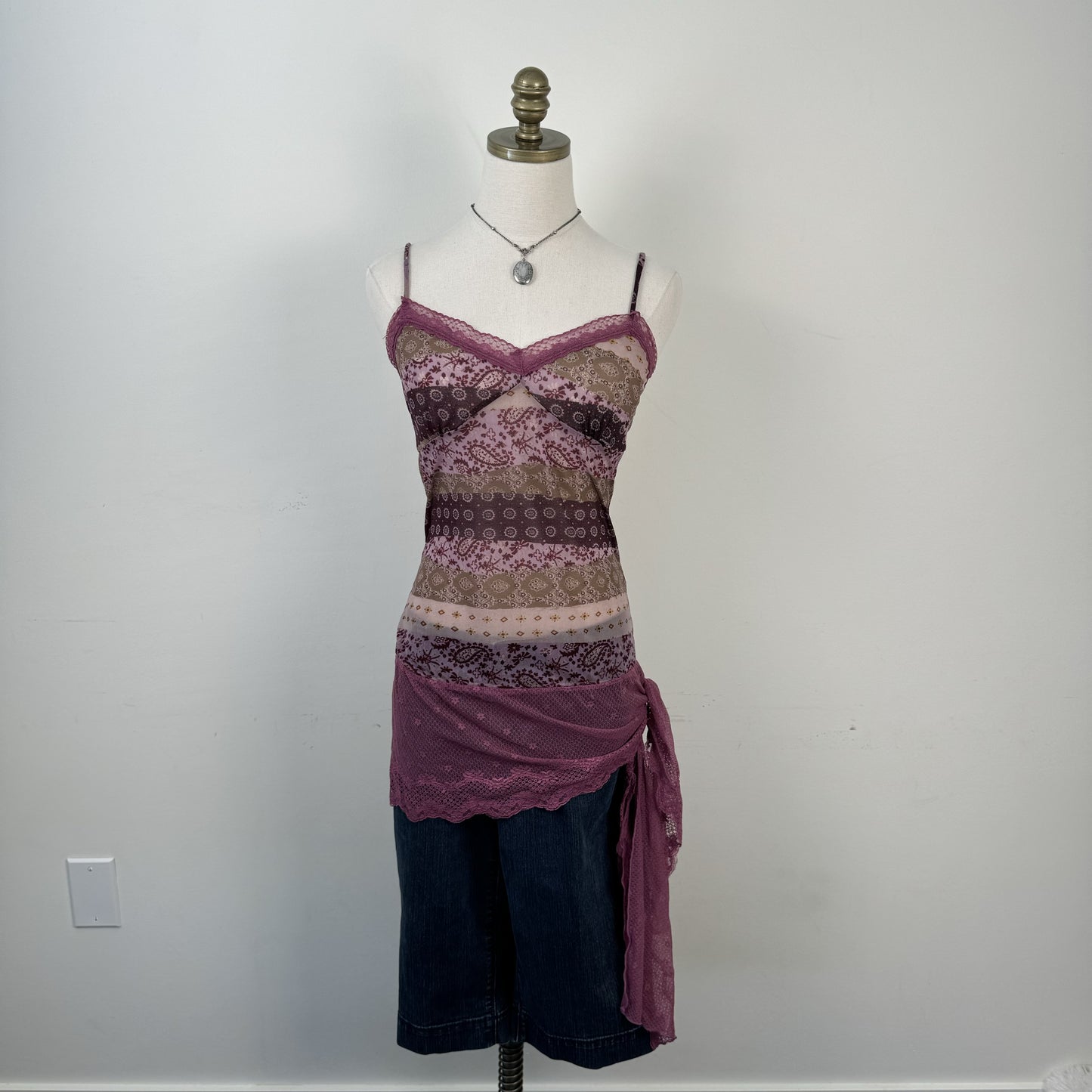 Vintage Mesh Paisley Babydoll Top – view 3
