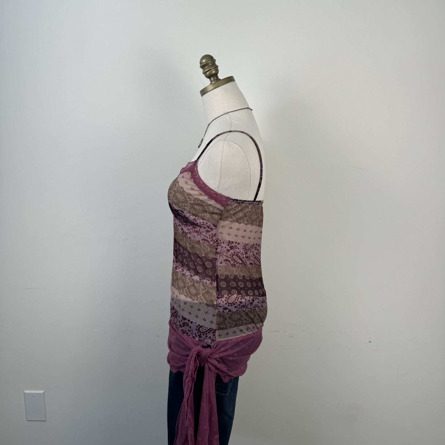 Vintage Mesh Paisley Babydoll Top – view 7